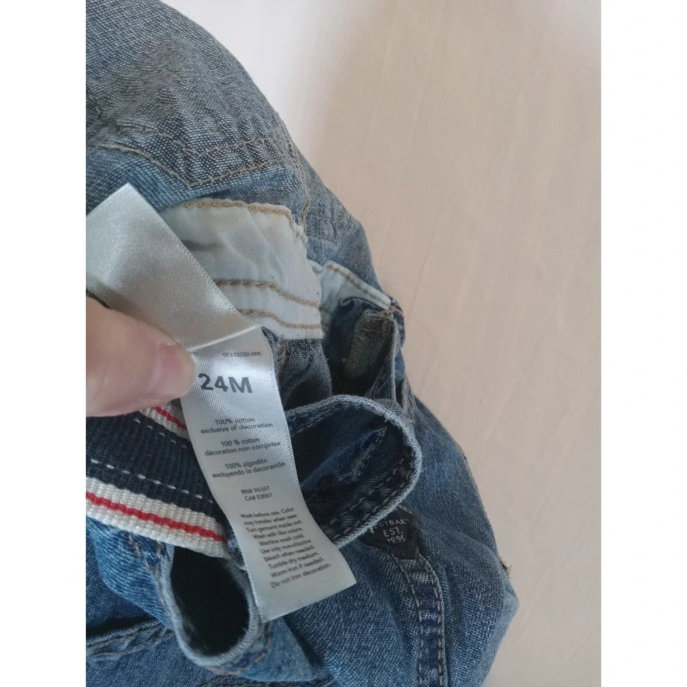 OshKosh B'gosh Toddler 24M Denim Overalls Blue Carpenter Adjustable Straps